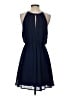 Lush 100% Polyester Solid Blue Casual Dress Size S - photo 2