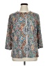 Lomon Paisley Teal 3/4 Sleeve Blouse Size XL - photo 1
