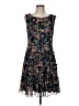 Connected Apparel Floral Black Casual Dress Size 6 - photo 1
