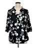 Assorted Brands Floral Black 3/4 Sleeve Blouse Size 1X - photo 1