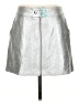 Crosby Metallic Solid Silver Casual Skirt Size 2 - photo 1