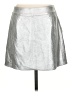 Crosby Metallic Solid Silver Casual Skirt Size 2 - photo 2
