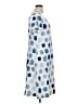 NORACORA 100% Polyester Print Blue Casual Dress Size XL - photo 4
