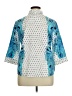 Chico's 100% Cotton Paisley Blue 3/4 Sleeve Blouse Size XL Petite (3) - photo 2