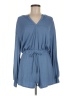 Blue Blush Solid Blue Romper Size S - photo 1