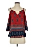 Meraki 100% Polyester Red 3/4 Sleeve Blouse Size S - photo 1
