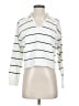French Connection Stripes Ivory Long Sleeve Blouse Size XS - photo 1
