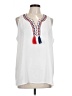 Pleione 100% Polyester White Sleeveless Blouse Size L - photo 1