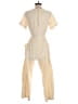 Hayden 100% Cotton Solid Ivory Jumpsuit Size S - photo 2
