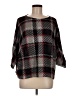 Nally & Millie Plaid Black Poncho One size - photo 1