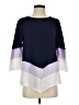 Jaclyn Smith 100% Polyester Color Block Purple 3/4 Sleeve Top Size S - photo 1