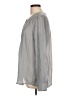 Ann Taylor LOFT 100% Polyester Gray Long Sleeve Blouse Size L - photo 5