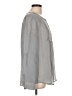 Ann Taylor LOFT 100% Polyester Gray Long Sleeve Blouse Size L - photo 4