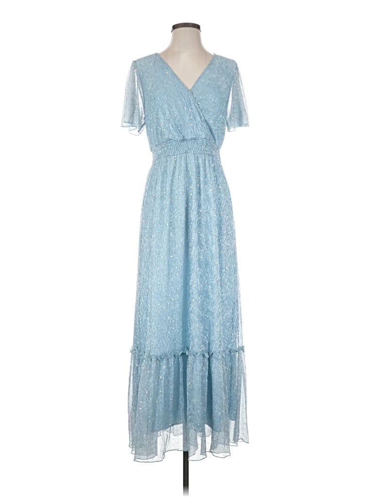 Pre-owned Simplee Casual Dress In Blue