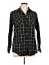 Blush Plaid Black Long Sleeve Button-Down Shirt Size L - photo 1