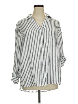 Sigrid Olsen 3/4 Sleeve Button Down Shirt