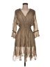 C.O.C. 100% Polyester Tan Cocktail Dress Size M (estimated) - photo 1