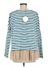 Hayden Stripes Teal Long Sleeve Top Size M - photo 2