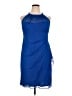 David's Bridal 100% Polyester Blue Cocktail Dress Size 16 - photo 1