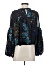 Gracia 100% Polyester Blue Long Sleeve Blouse Size S - photo 2