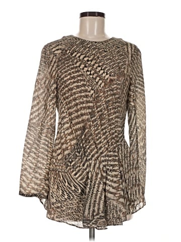 Lafayette 148 New York Long Sleeve Silk Top (view 1)