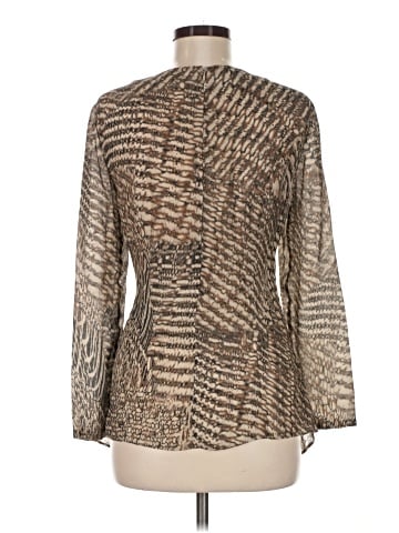 Lafayette 148 New York Long Sleeve Silk Top (view 2)