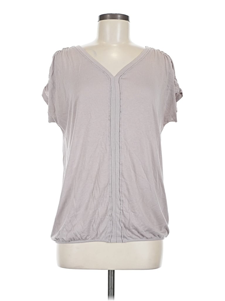 Pre-owned Ann Taylor Loft Short Sleeve T-shirt In Gray