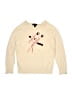 J.Crew 100% Merino Wool Graphic Ivory Pink Wool Pullover Sweater Size XS (toddler) - photo 1