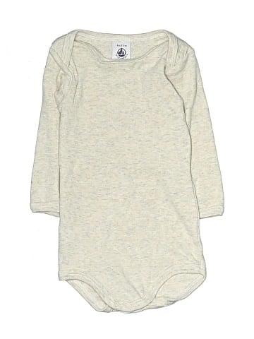 Petit Bateau Long Sleeve Onesie (view 1)
