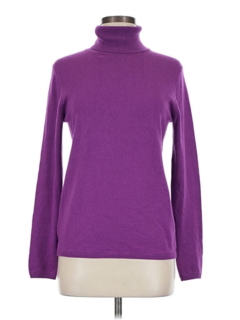 Pre-owned Ann Taylor Turtleneck Sweater In Purple