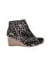 Blowfish Animal Print Black Ankle Boots Size 7 - photo 1