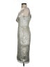 Betsy & Adam Metallic Silver Cocktail Dress Size 2 - photo 5