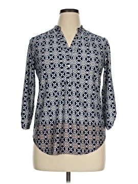 Perseption Concept 3/4 Sleeve Button-Down Shirt (view 1)