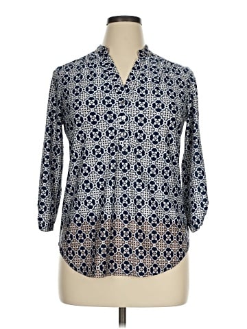 Perseption Concept 3/4 Sleeve Button-Down Shirt (view 1)