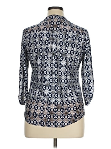Perseption Concept 3/4 Sleeve Button-Down Shirt (view 2)