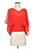 Bebe 100% Polyester Red Short Sleeve Blouse Size S - photo 1
