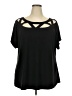 Diana Belle Black Short Sleeve Top Size 2X - photo 1