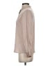 LILYSILK Tan Long Sleeve Silk Top Size S - photo 5