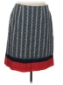 Talbots Chevron-herringbone Gray Casual Skirt Size 8 - photo 1