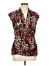 Chaus Animal Print Burgundy Sleeveless Blouse Size L - photo 1