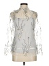 Adiva 100% Polyester Silver Long Sleeve Blouse Size M - photo 1
