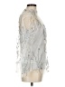 Adiva 100% Polyester Silver Long Sleeve Blouse Size M - photo 4