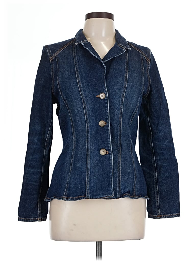 Pre-owned Karen Kane Denim Jacket In Blue
