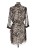 Vince Camuto 100% Polyester Animal Print Tan Casual Dress Size 10 - photo 2