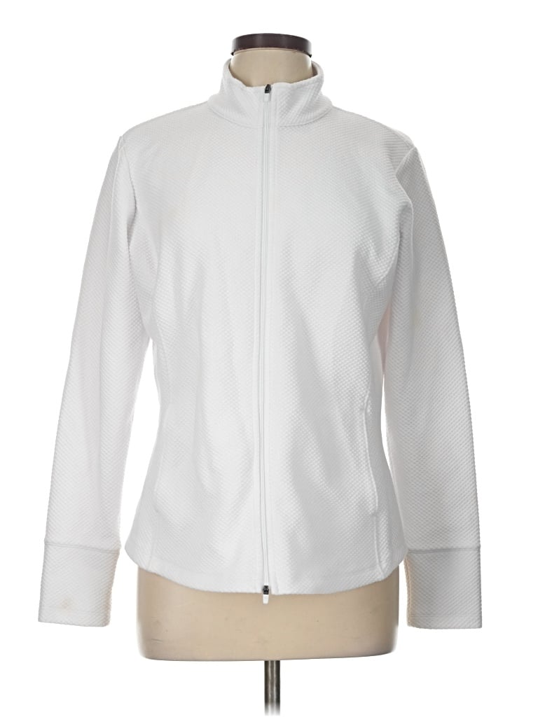 Pre-owned Walter Hagen Zip Up Hoodie In White