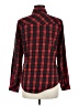 Angie 100% Cotton Plaid Red Long Sleeve Button-Down Shirt Size M - photo 2