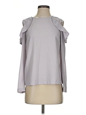 Aqua Long Sleeve Blouse (view 1)