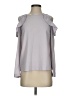 Aqua 100% Polyester Gray Long Sleeve Blouse Size S - photo 1