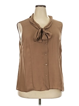 Ellen Tracy Sleeveless Silk Top