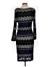 Neiman Marcus Chevron-herringbone Black Cocktail Dress Size L - photo 2